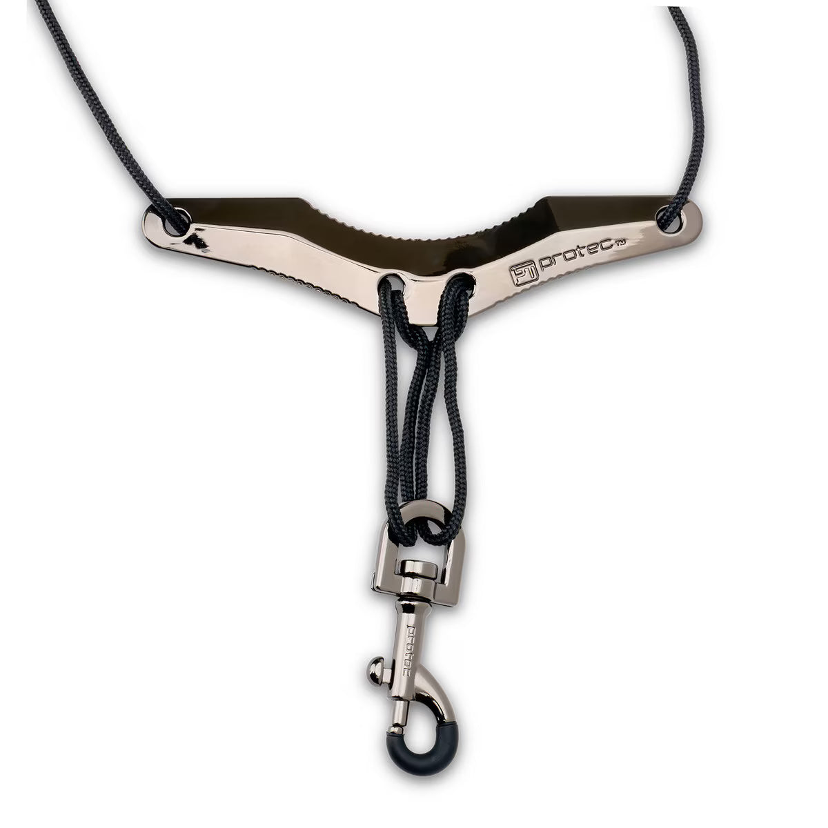 PROTEC Sax Leather Neck Strap 22" Regular with Comfort Bar and Metal Snap