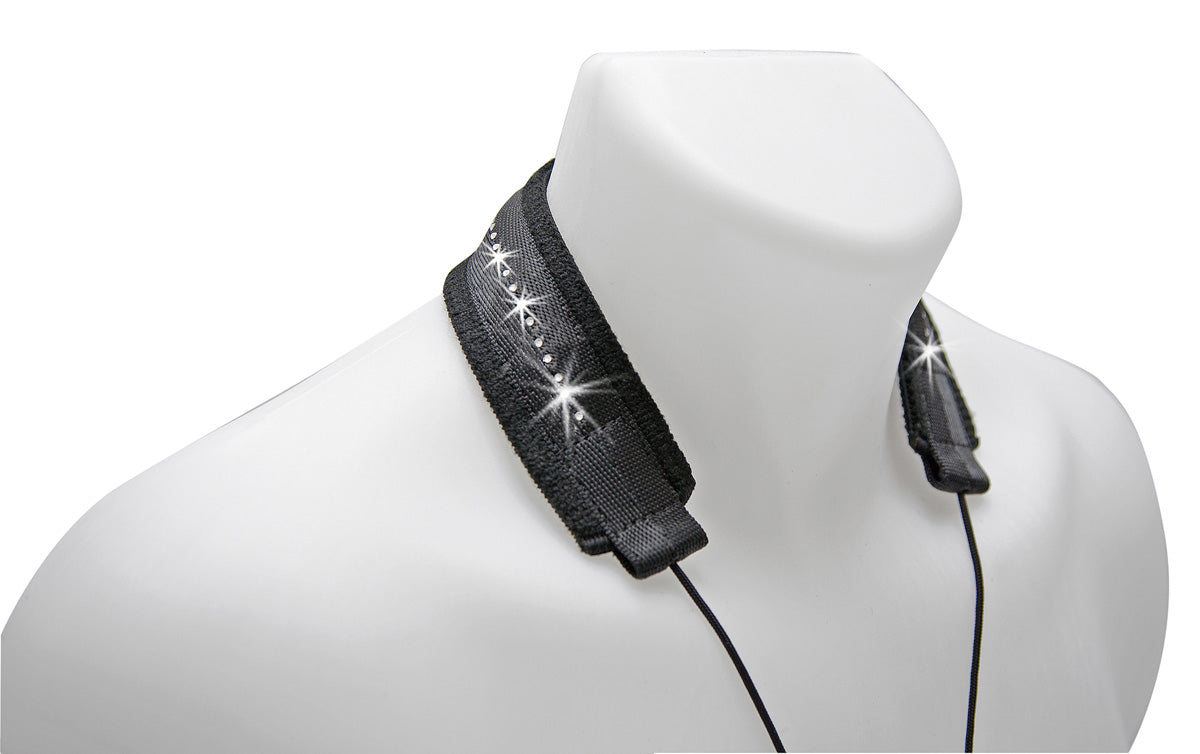 BG Bb Clarinet "GLAM" W/ SWAROVSKI elements "ZEN" Nylon Neck Strap w/ ABS Extender, 2 LP Connectors