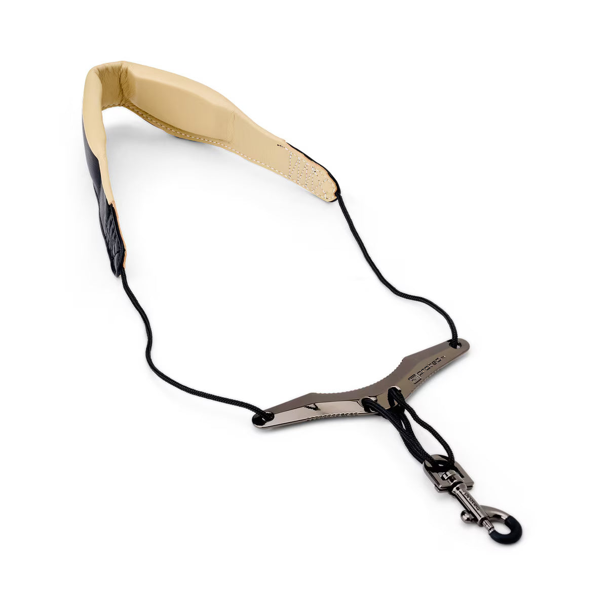 PROTEC Sax Leather Neck Strap 22" Regular with Comfort Bar and Metal Snap