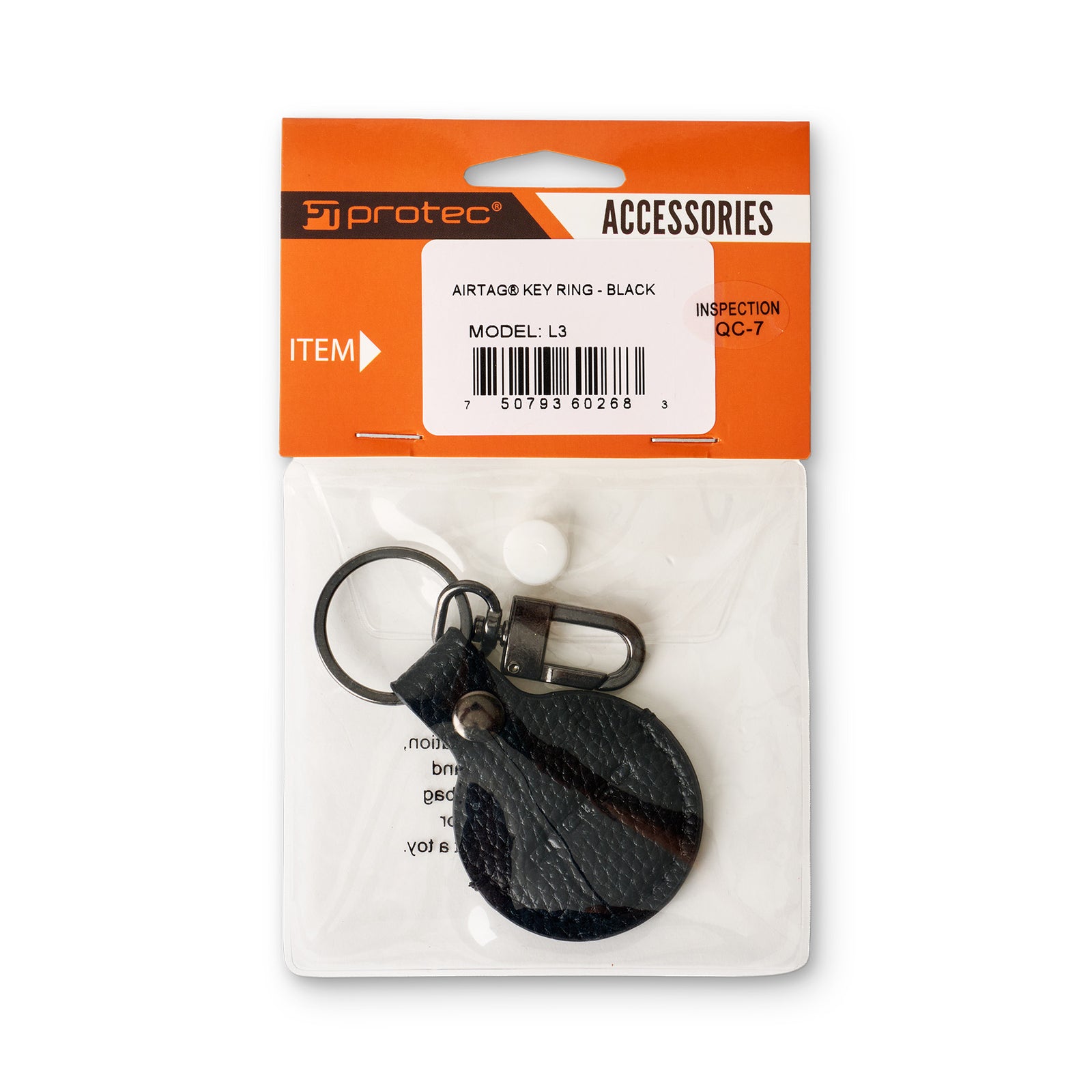 PROTEC Airtag Leather Keychain