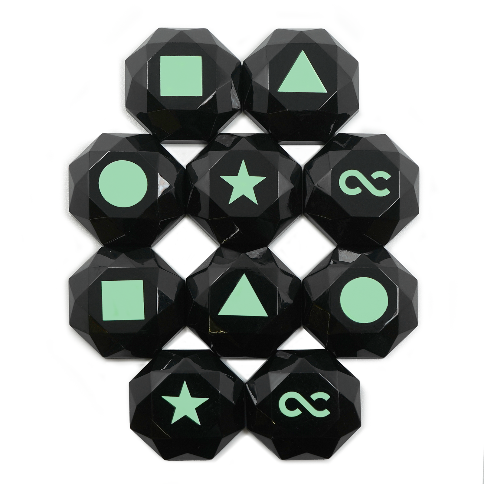 One Control Octagon Footswitch Hat Blanks (Pack of 10) - Symbols
