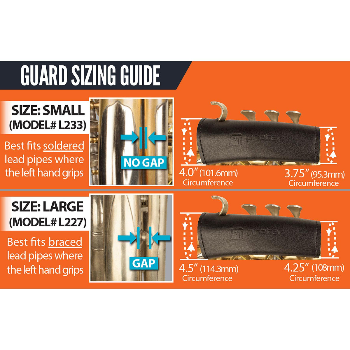 PROTEC French Horn Leather Hand Guard