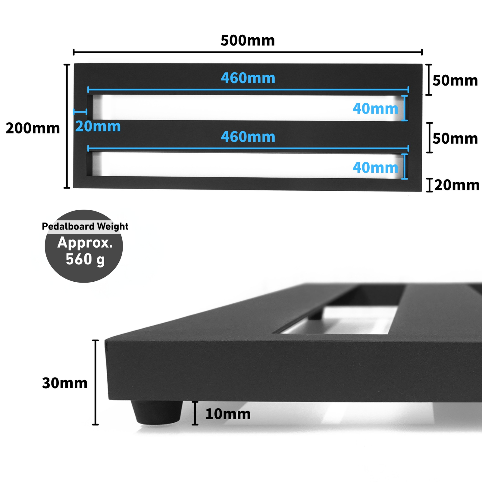 One Control Light Weight Pedal Board
