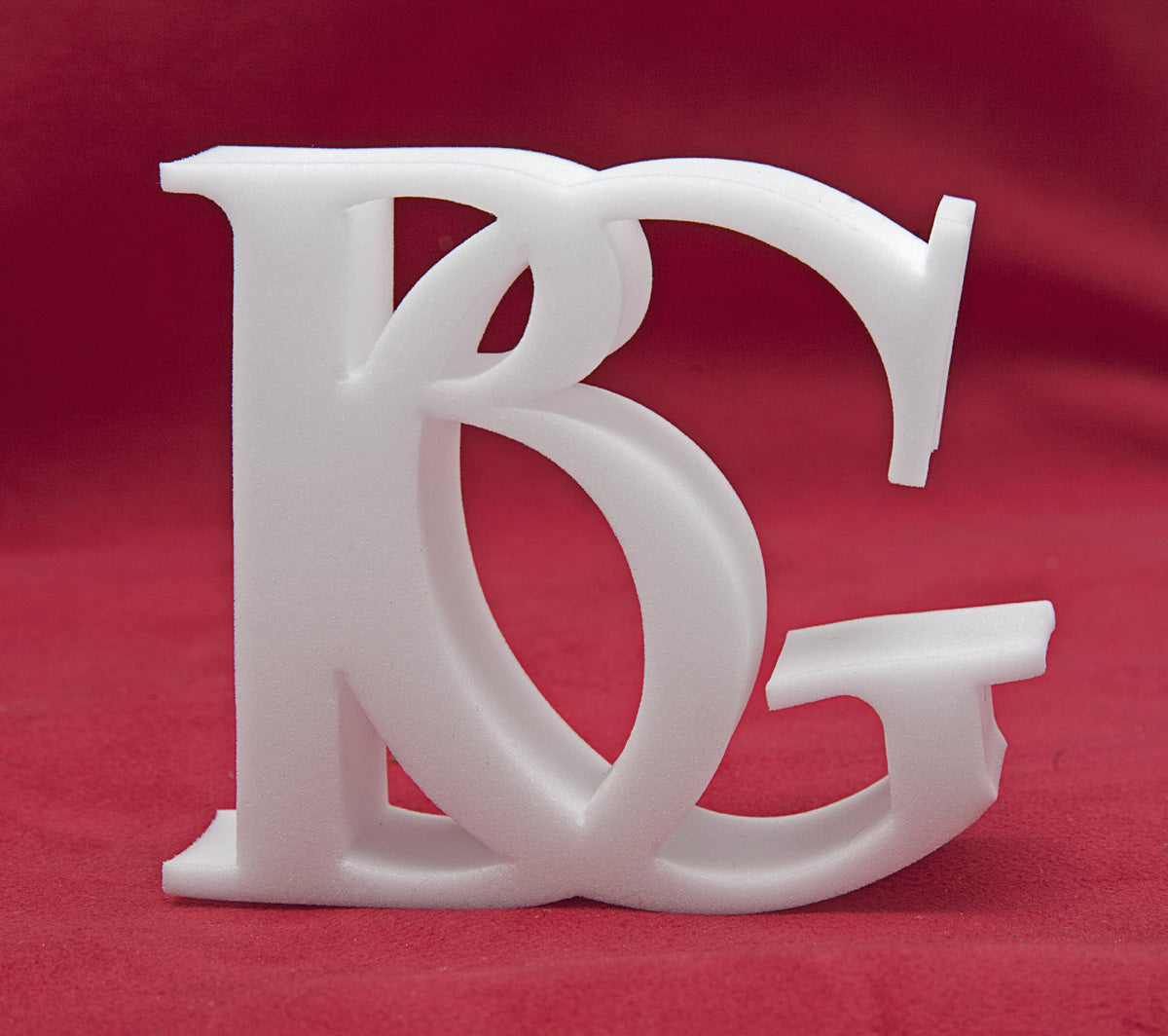 BG Logo 3D White Foam 12x12x3cm