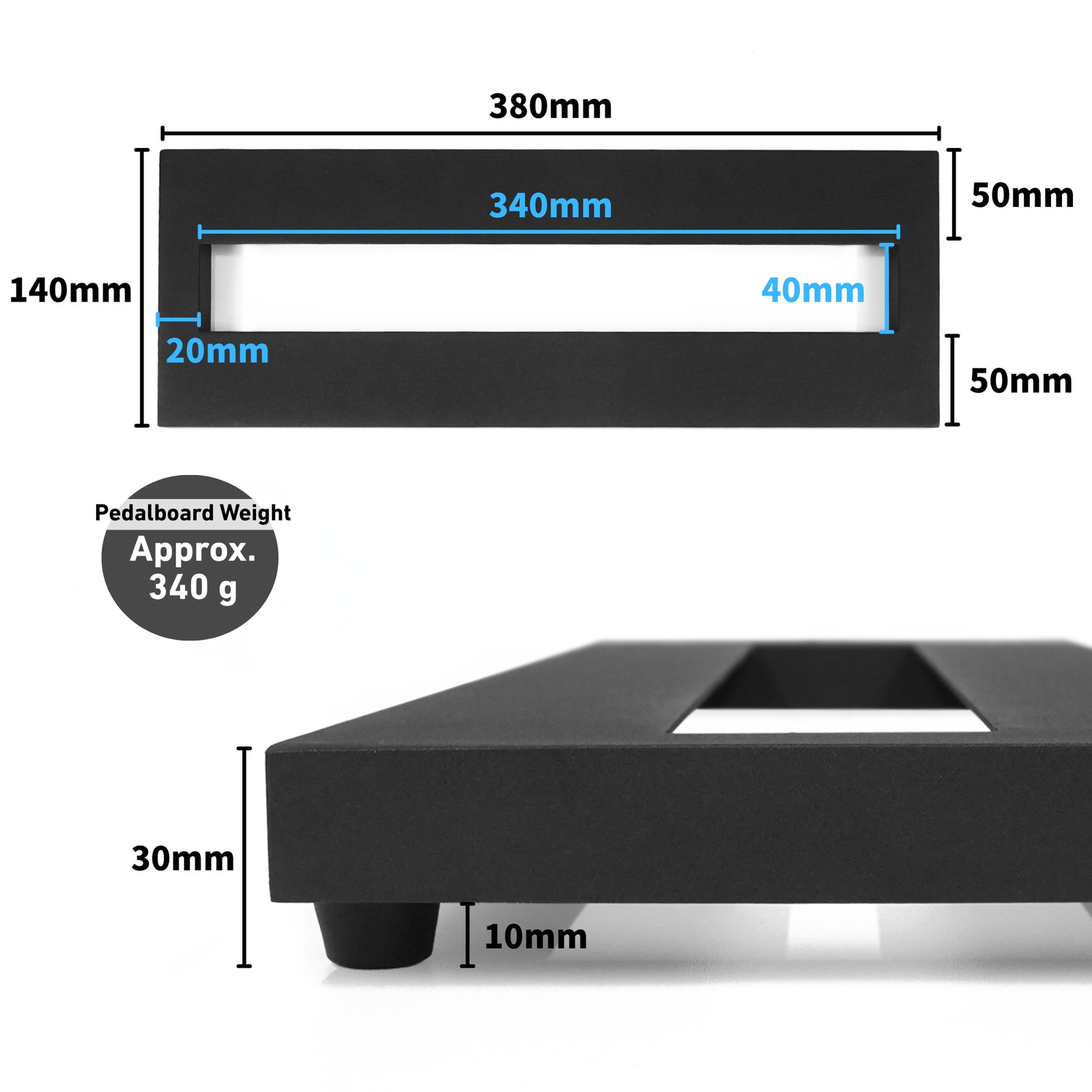 One Control Light Weight Pedal Board