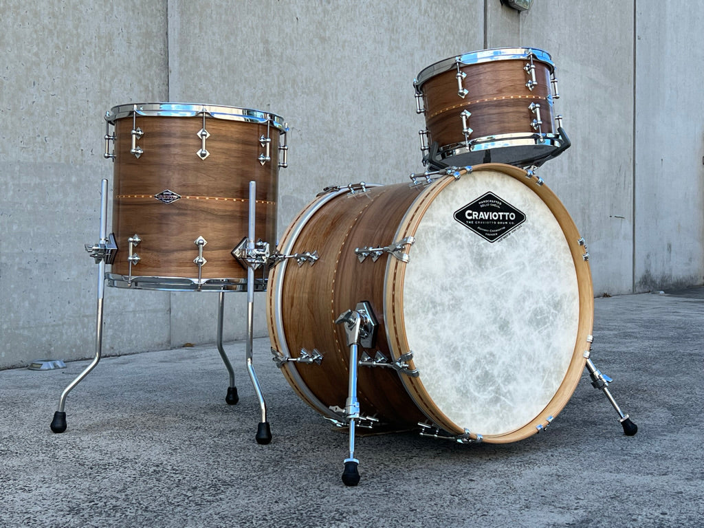 CRAVIOTTO Custom Shop Walnut Kit 20x14, 12x08, 14x14 w/ Cherry Inlay & 45' Edges