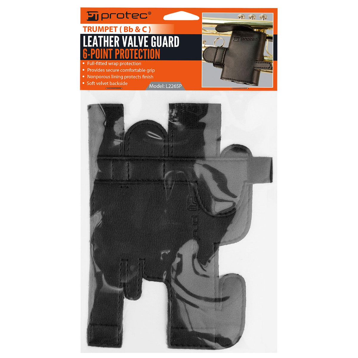 PROTEC Trumpet 6-Point Leather Valve Guard