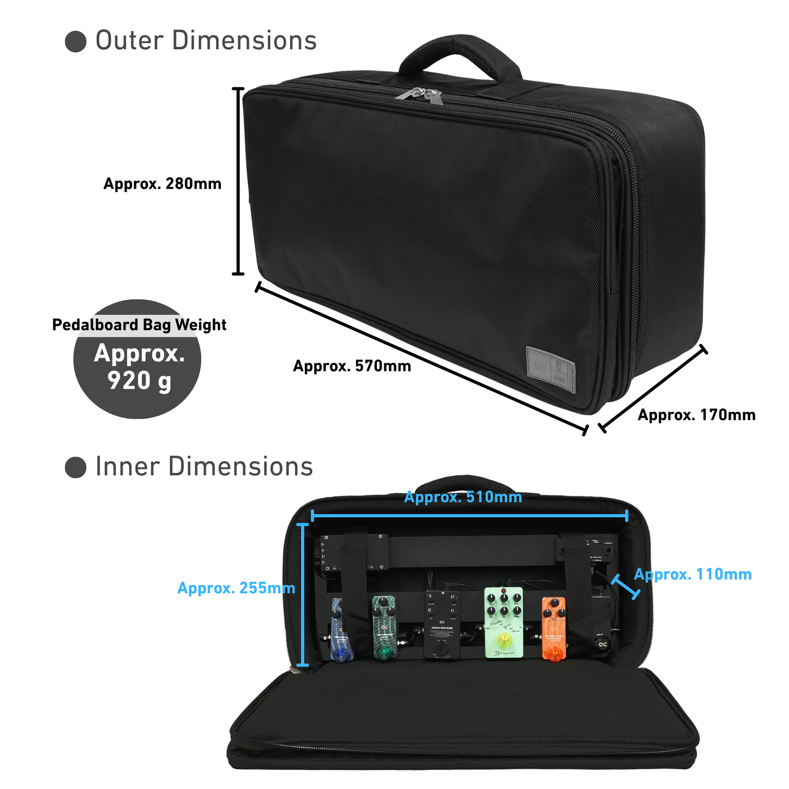 One Control Light Weight Pedal Board