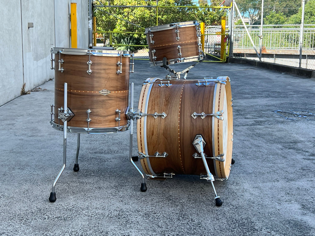 CRAVIOTTO Custom Shop Walnut Kit 20x14, 12x08, 14x14 w/ Cherry Inlay & 45' Edges