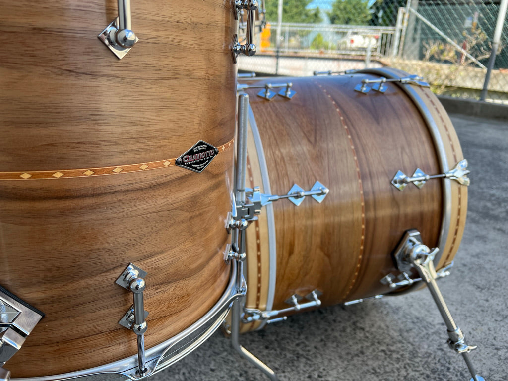 CRAVIOTTO Custom Shop Walnut Kit 20x14, 12x08, 14x14 w/ Cherry Inlay & 45' Edges