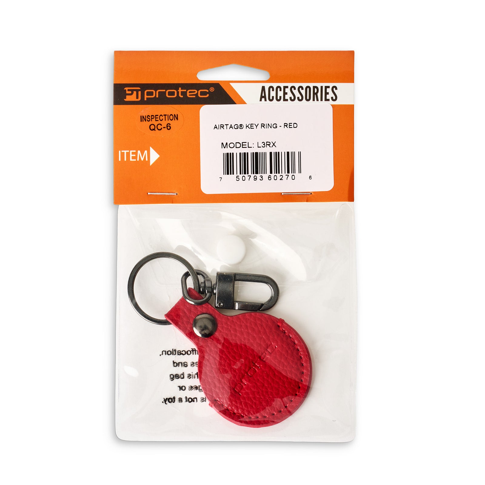 PROTEC Airtag Leather Keychain