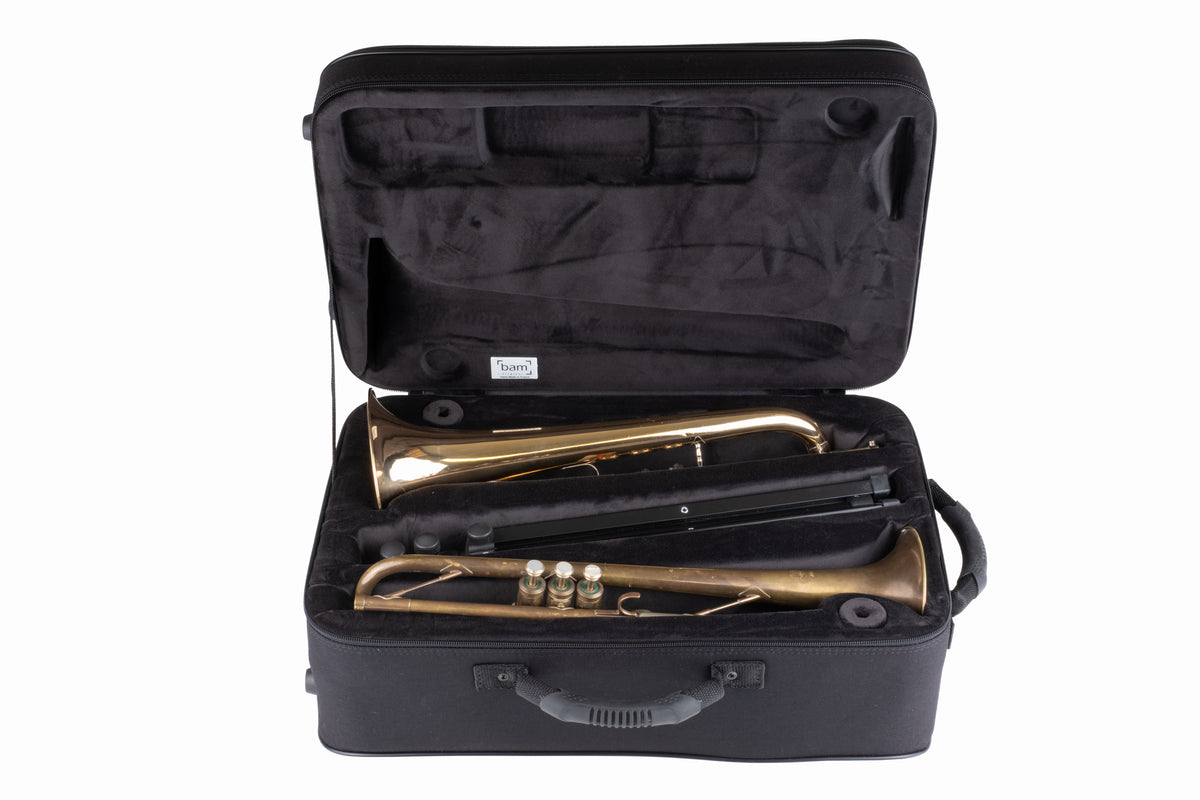 BAM CONSERVATOIRE LINE Trumpet & Flugelhorn (Rotary Valve) Case + Pro Music Stand