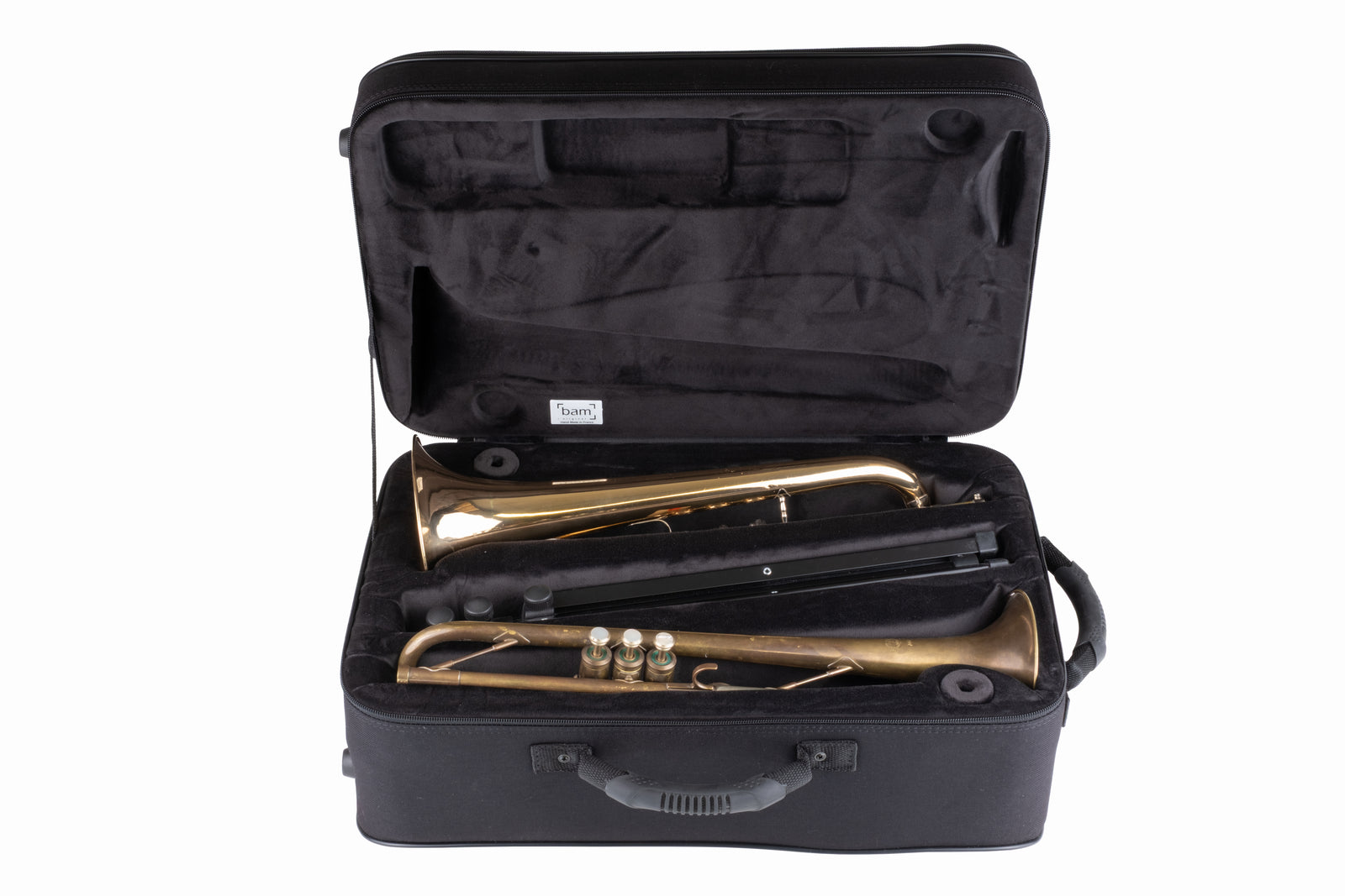 BAM CONSERVATOIRE LINE Trumpet & Flugelhorn (Rotary Valve) Case + Pro Music Stand