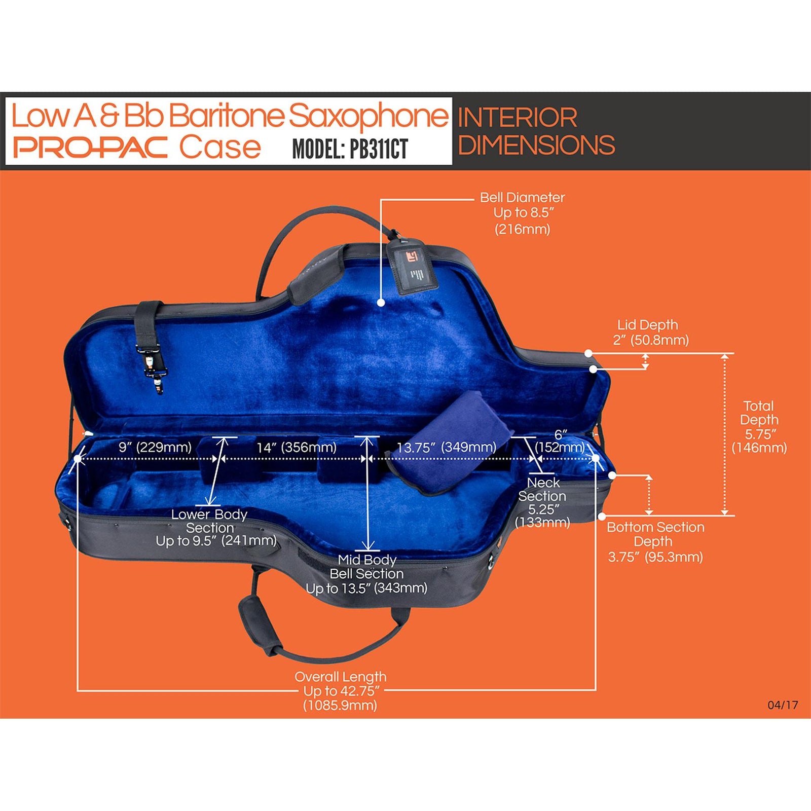 PROTEC Cont. Baritone Sax Pro Pac