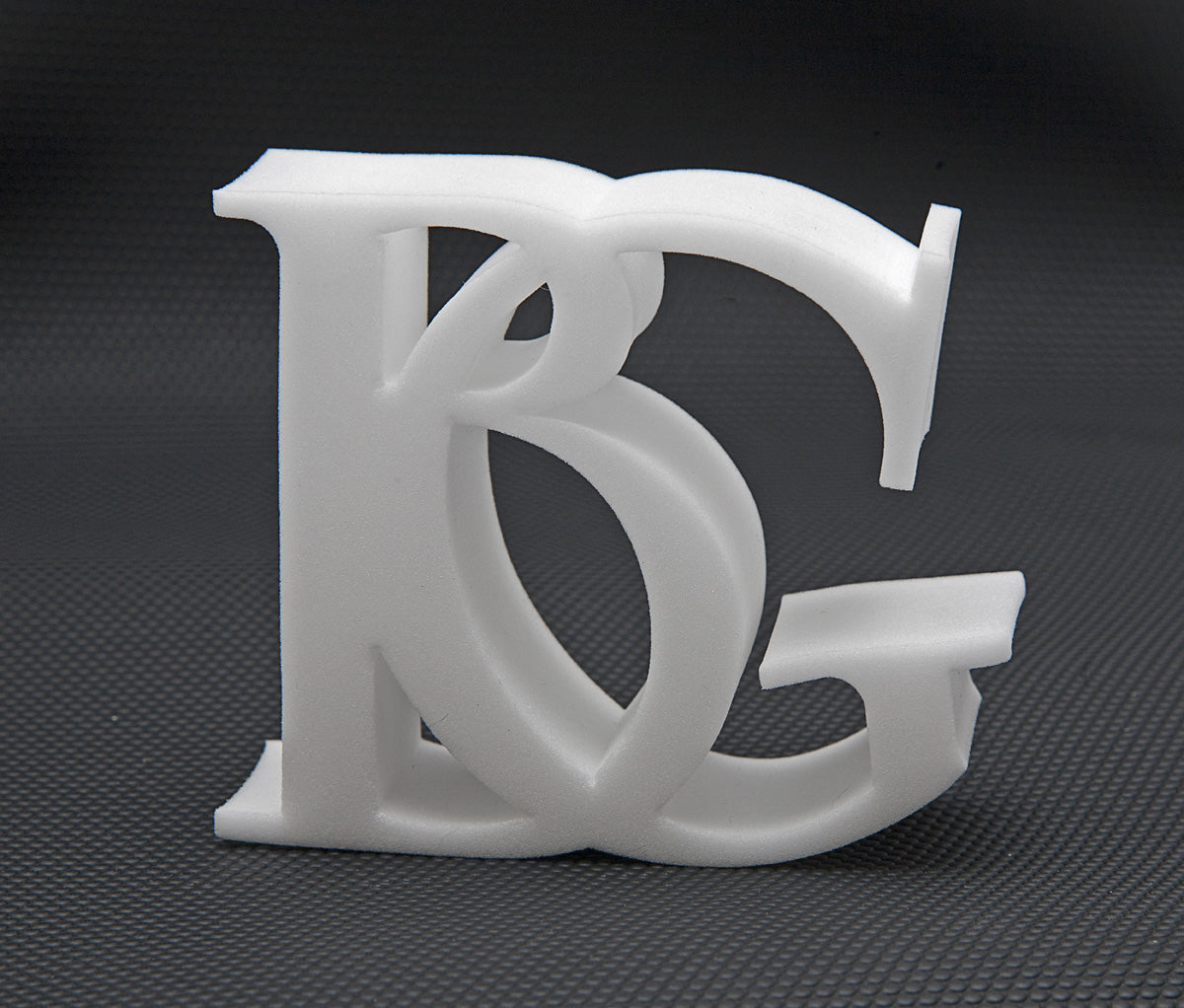 BG Logo 3D White Foam 12x12x3cm