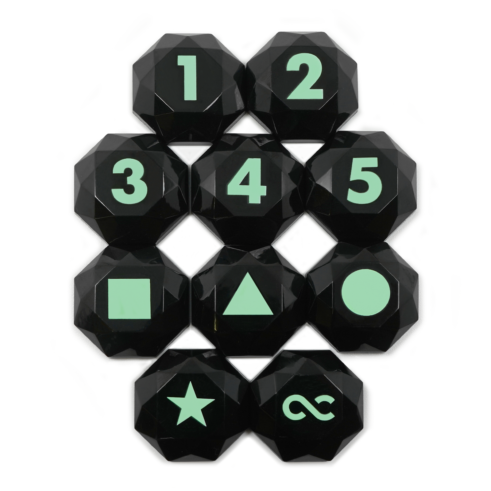 One Control Octagon Footswitch Hat Blanks (Pack of 10) - Mixed