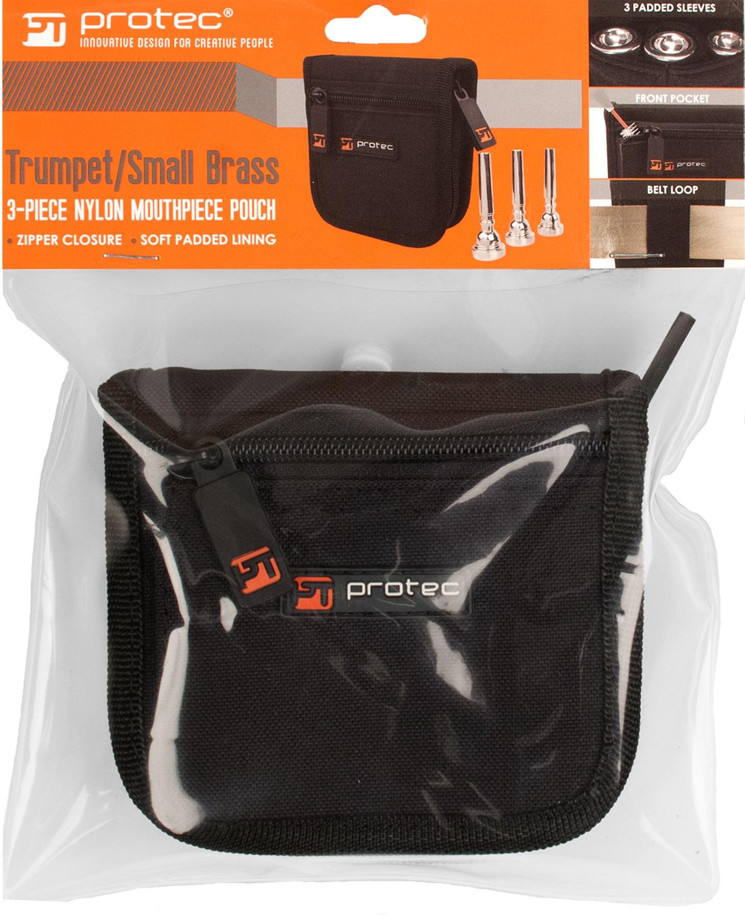 PROTEC Trumpet 3pc Mouthpiece Pouch w/ Zipper Closure