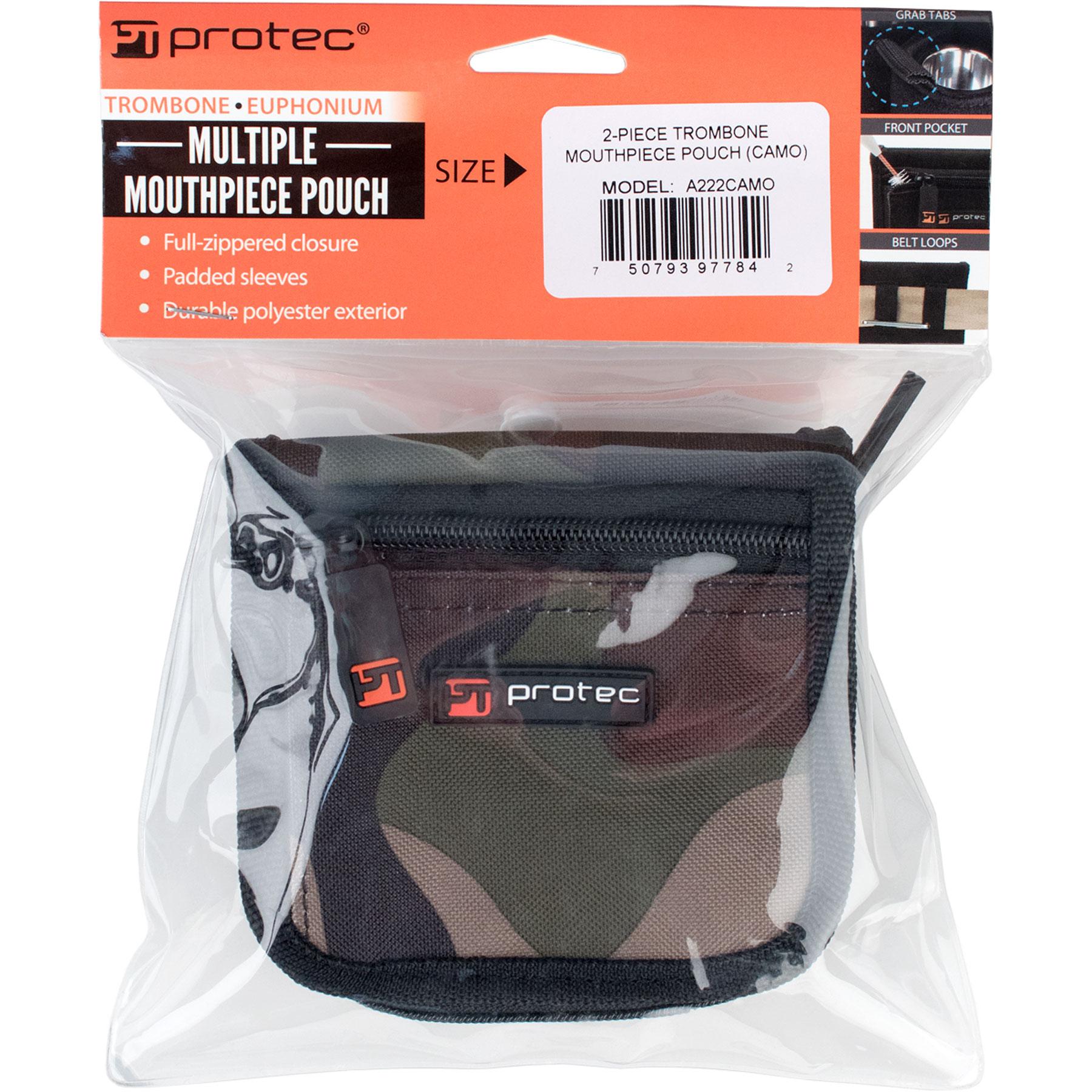 PROTEC Trombone 2pc Mouthpiece Pouch w/ Zipper Closure