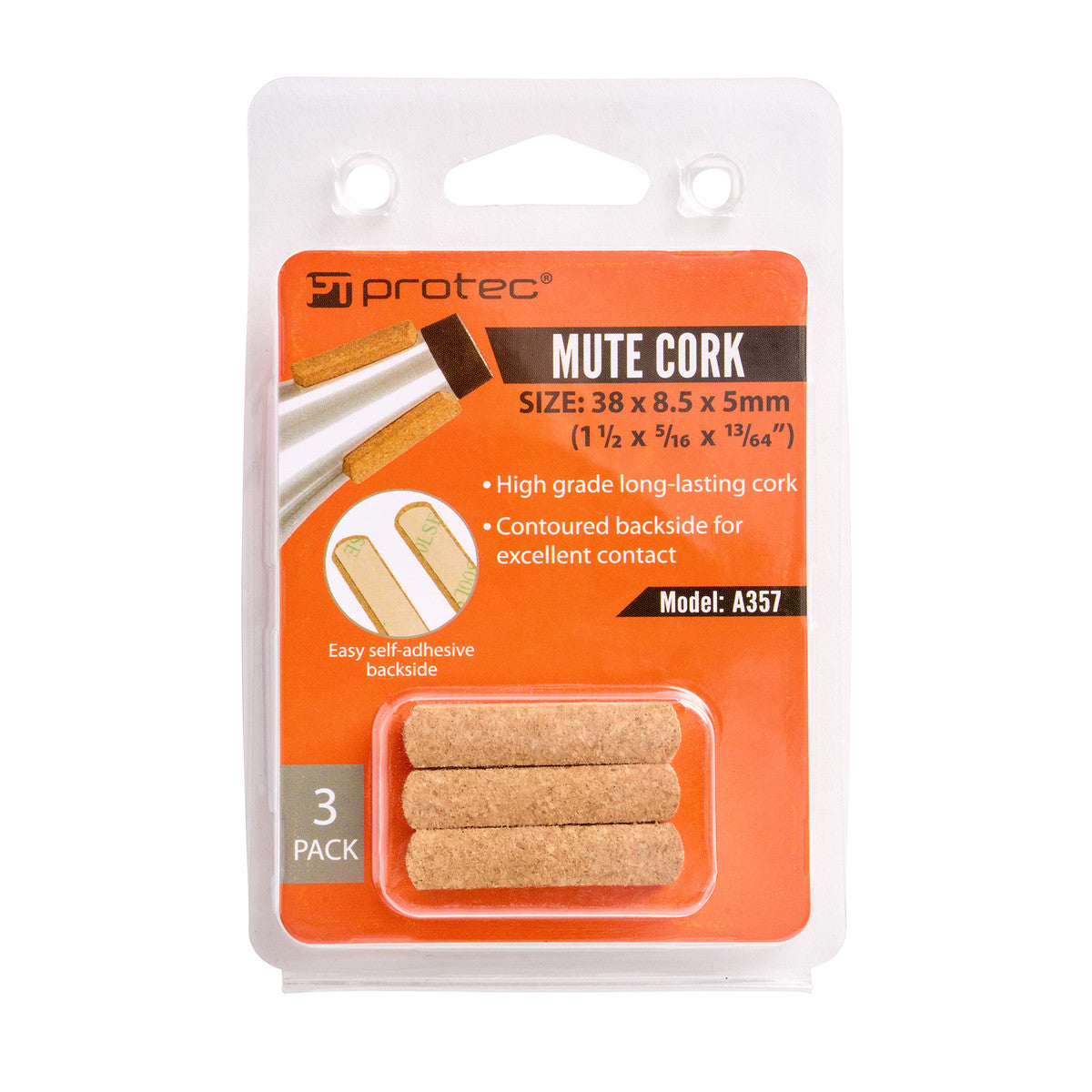 PROTEC Mute Replacement Cork, 3 Pack