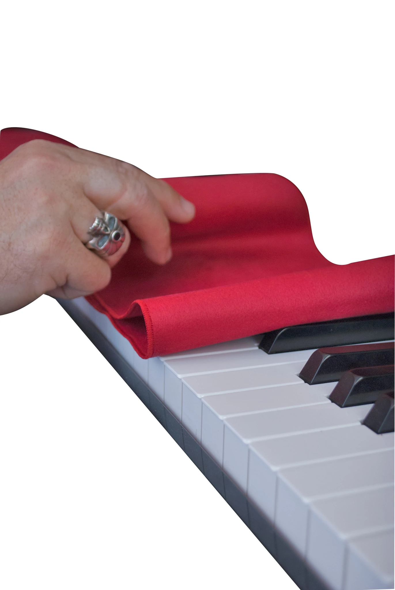 BG Piano + Keyboard Cover, 88 Keys, Red Microfibre