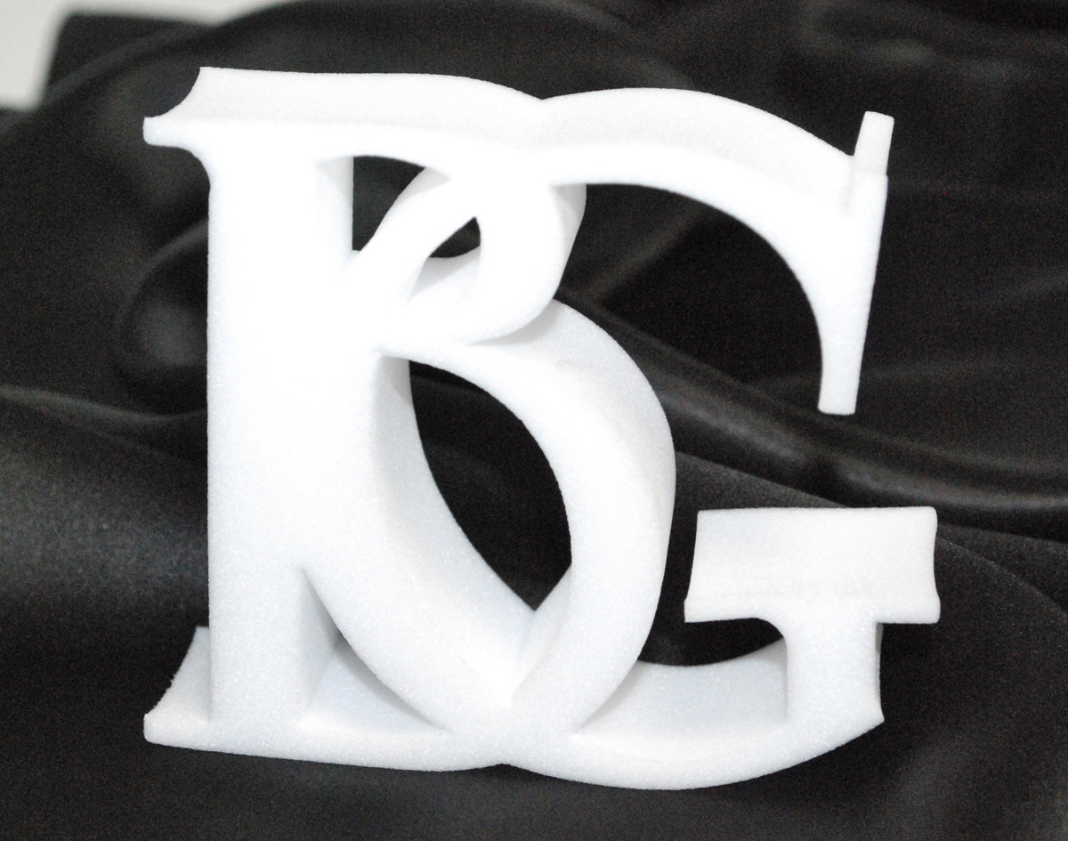 BG Logo 3D White Foam 12x12x3cm
