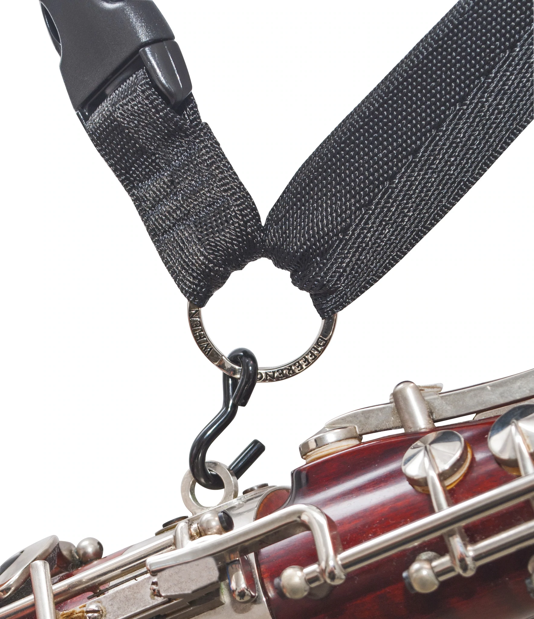 BG Bassoon Shoulder & Seat Strap "2 in 1", Leather with Cotton Padding, Metal Hook