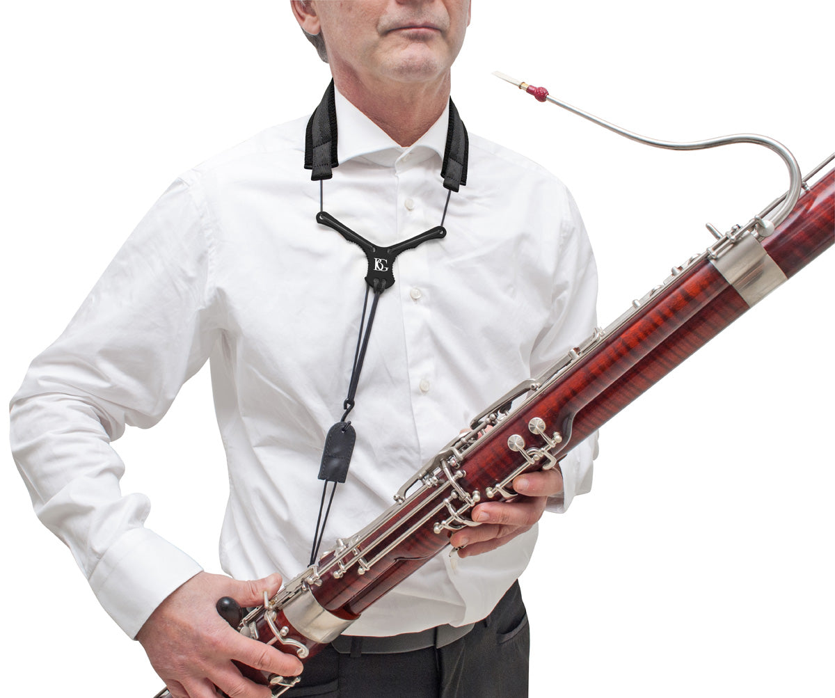 BG Bassoon "ZEN" Nylon Neck Strap w/ Metal Extender, Cotton Padding, Metal Hook