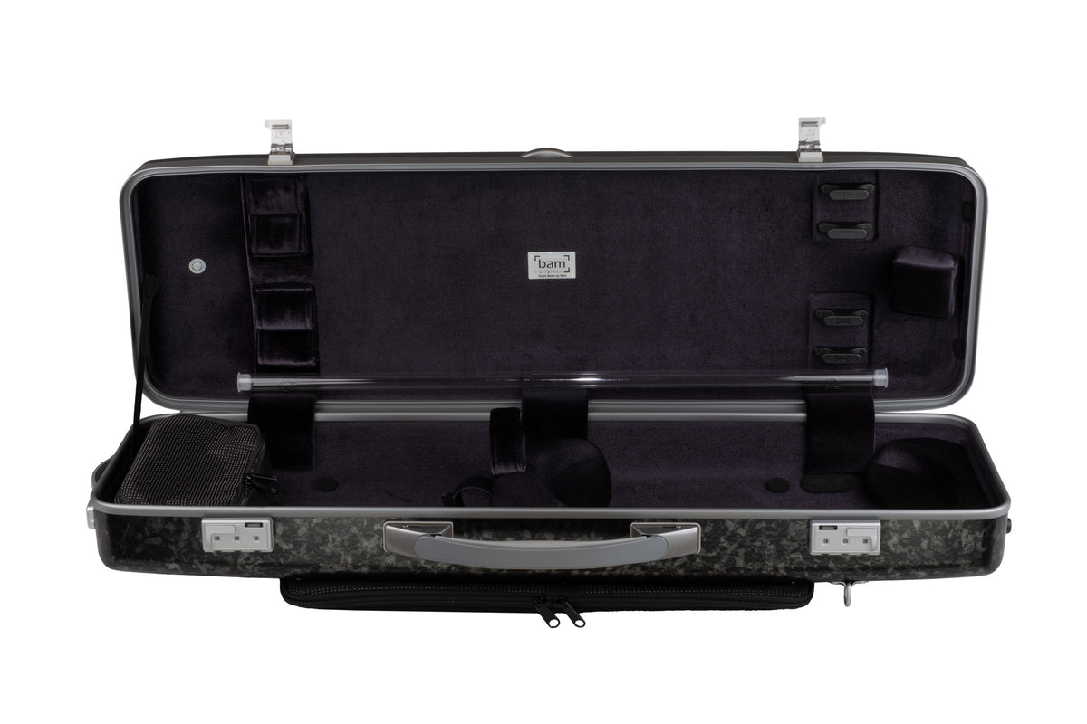 BAM ROCKS Hightech Oblong Violin Case with Back Pocket