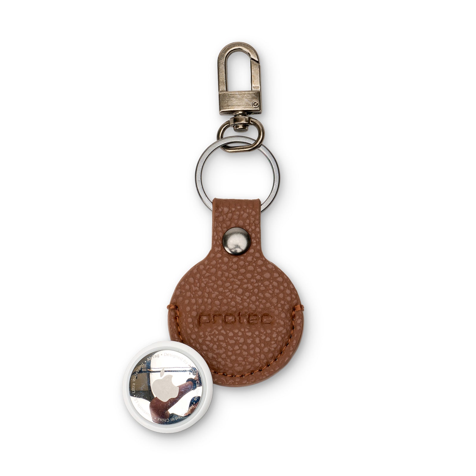 PROTEC Airtag Leather Keychain