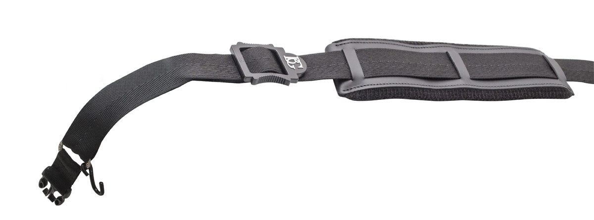 BG Bassoon Shoulder & Seat Strap "2 in 1", Leather with Cotton Padding, Metal Hook