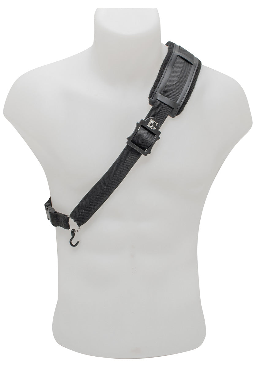 BG Bassoon Shoulder & Seat Strap "2 in 1", Leather with Cotton Padding, Metal Hook