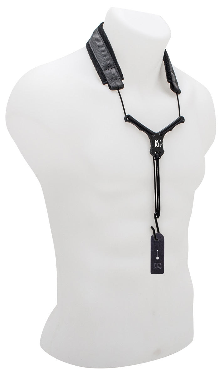 BG Bb Clarinet "ZEN" Nylon Neck Strap w/ ABS Extender, 2 LP Connectors