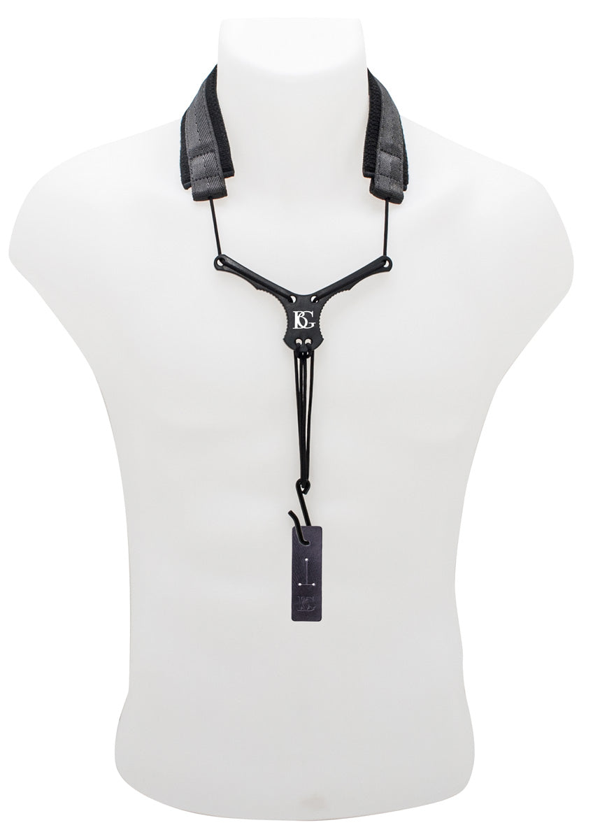 BG Bb Clarinet "ZEN" Nylon Neck Strap, Small w/ ABS Extender, 2 LP Connectors