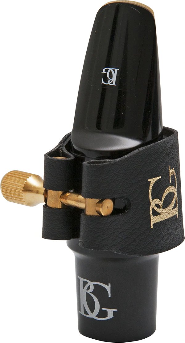 BG Ligature & Cap Baritone Sax, Super Revelation, Gold Plated Support, Green Sling