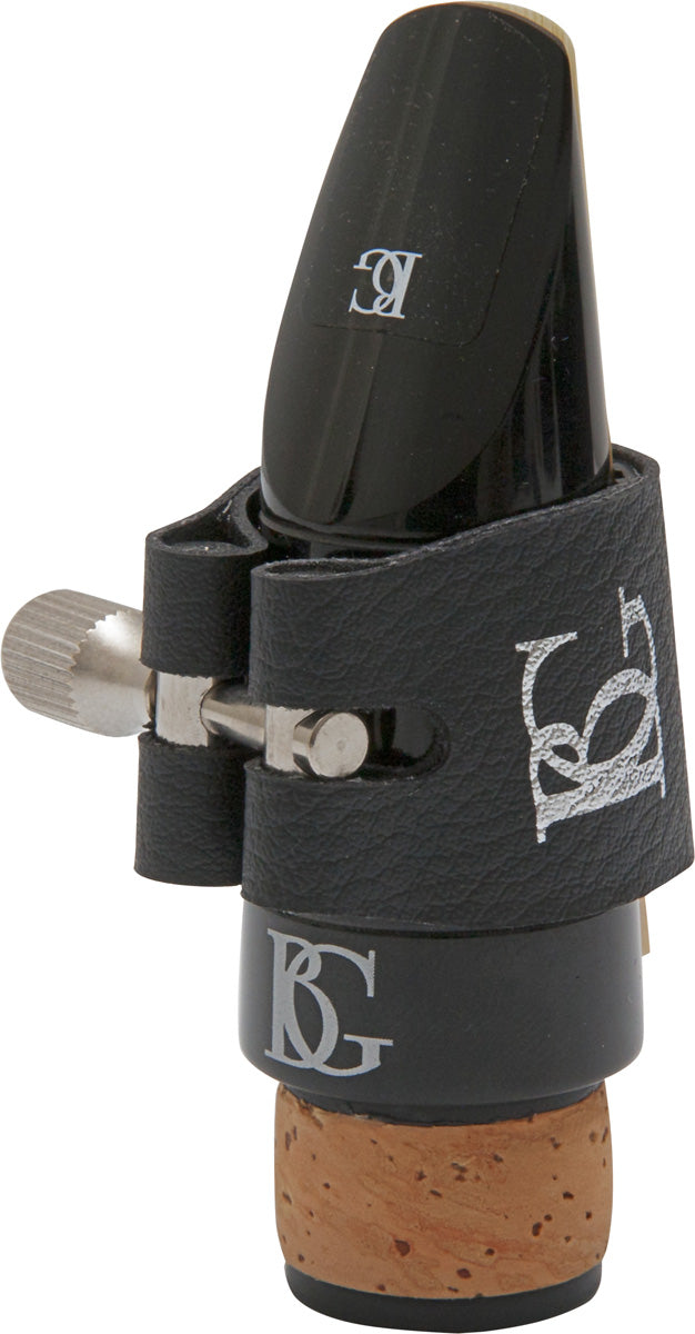 BG Ligature & Cap Alto Clarinet + Basset Horn, Super Revelation, Gold Plated Support, Green Sling