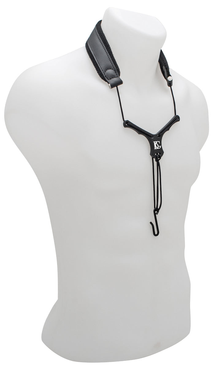 BG English Horn "ZEN" Leather Neck Strap w/ ABS Extender, 2 LP Connectors