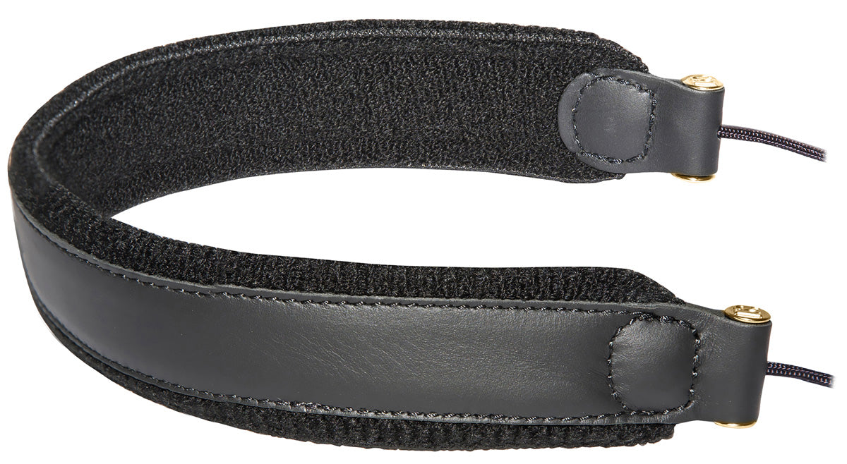 BG Sax A + T + S: Leather Neck Strap, Metal Adjuster & Metal Snap Hook - Black