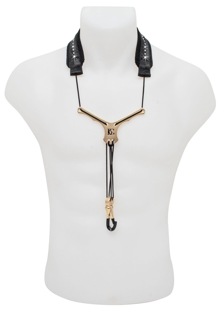 BG Sax S + A + T: Comfort "GLAM" Neck Strap w/ SWAROVSKI elements, "ZEN" w/ Metal Extender & Metal Snap Hook