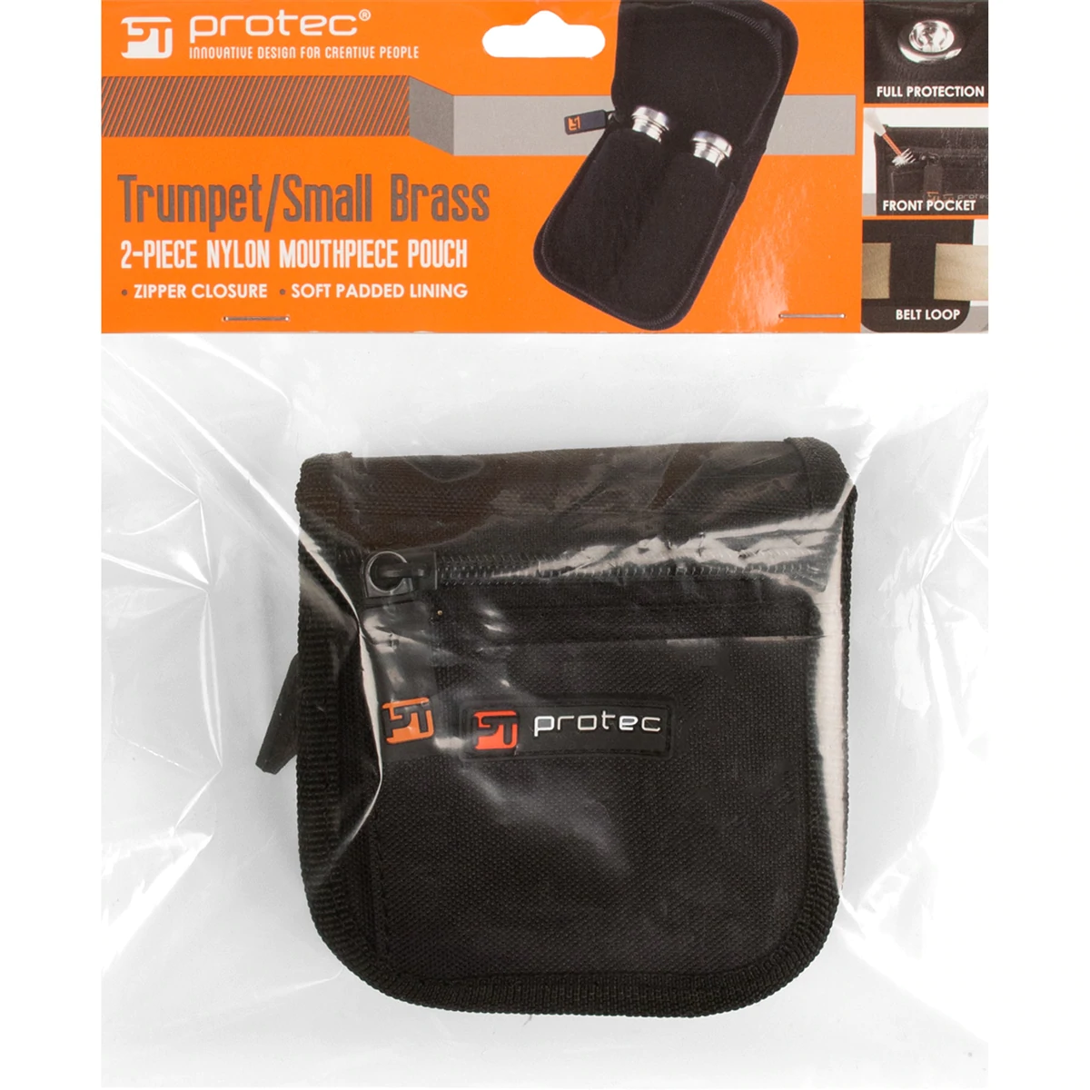 PROTEC Trumpet 2pc Mouthpiece Pouch w/ Zipper Closure