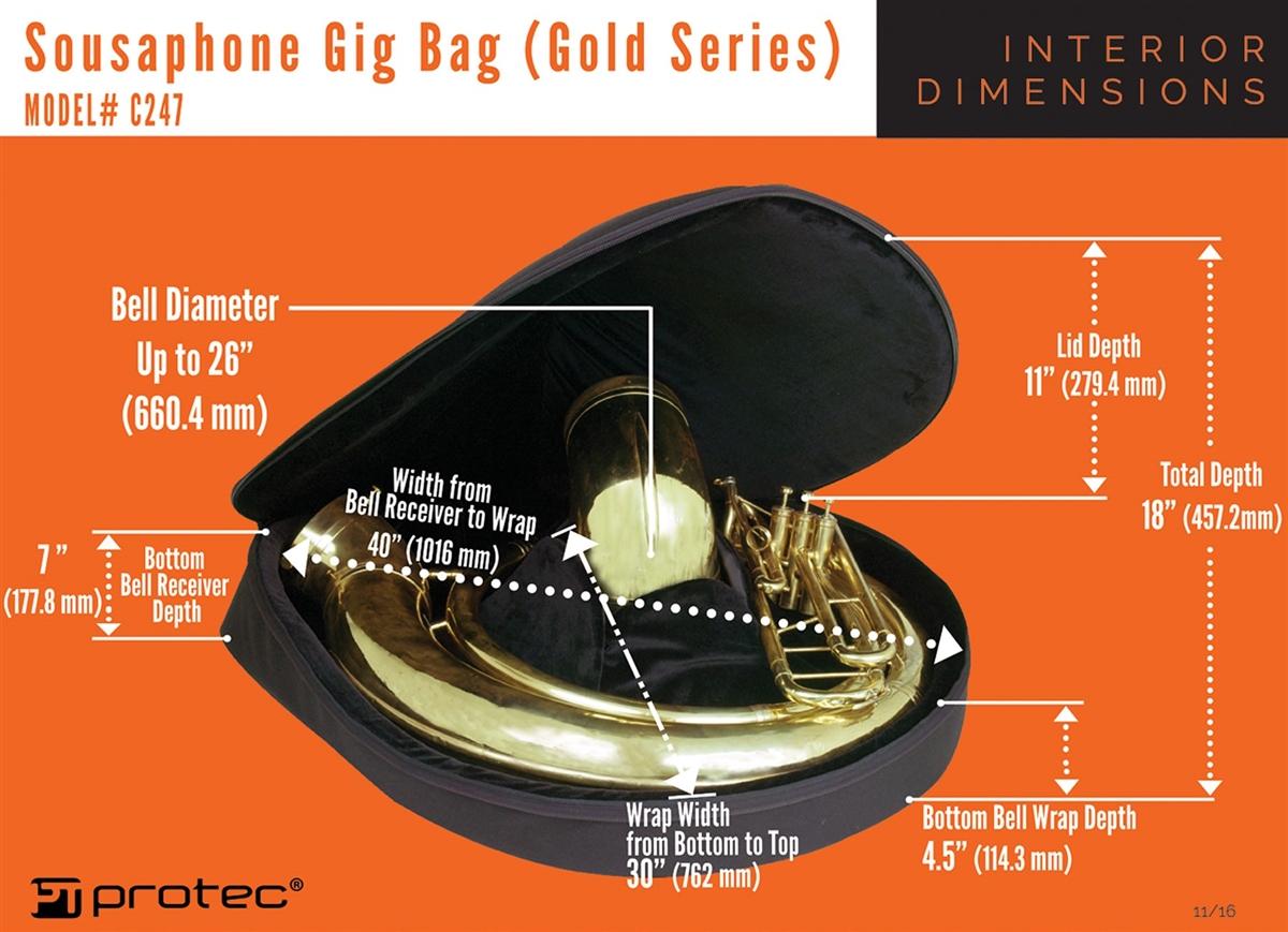 PROTEC Sousaphone Gig Bag - Gold Series