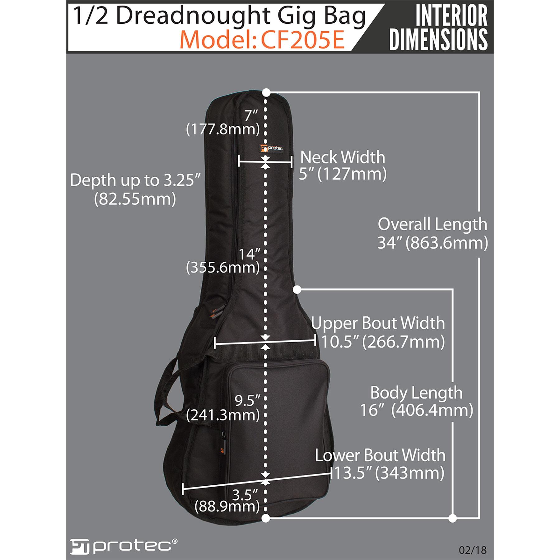 PROTEC 1/2 Acoustic Gig Bag - Silver Series