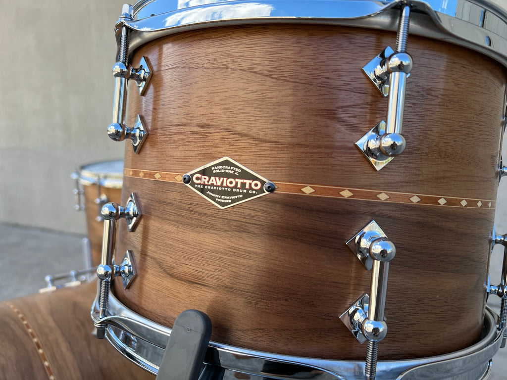 CRAVIOTTO Custom Shop Walnut Kit 20x14, 12x08, 14x14 w/ Cherry Inlay & 45' Edges