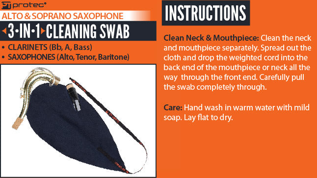 PROTEC Clarinet / Saxophone Neck &amp; Mouthpiece Swab