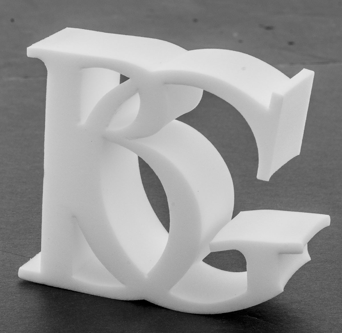 BG Logo 3D White Foam 12x12x3cm