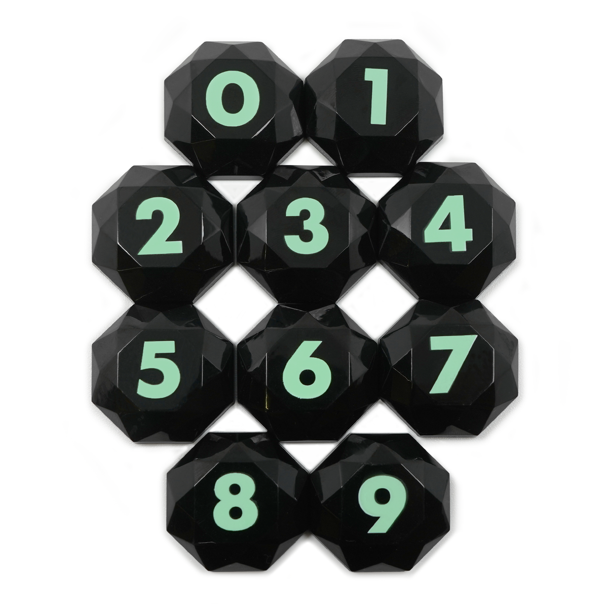 One Control Octagon Footswitch Hat Blanks (Pack of 10) - Numbers