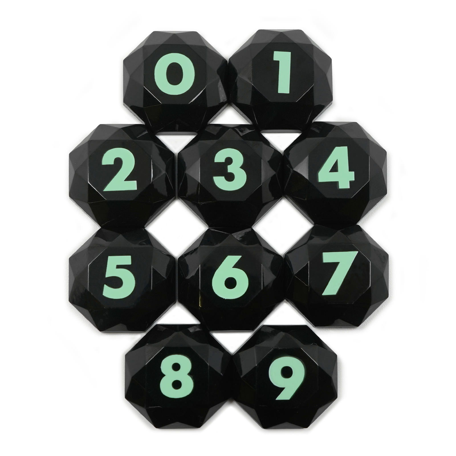 One Control Octagon Footswitch Hat Blanks (Pack of 10) - Numbers