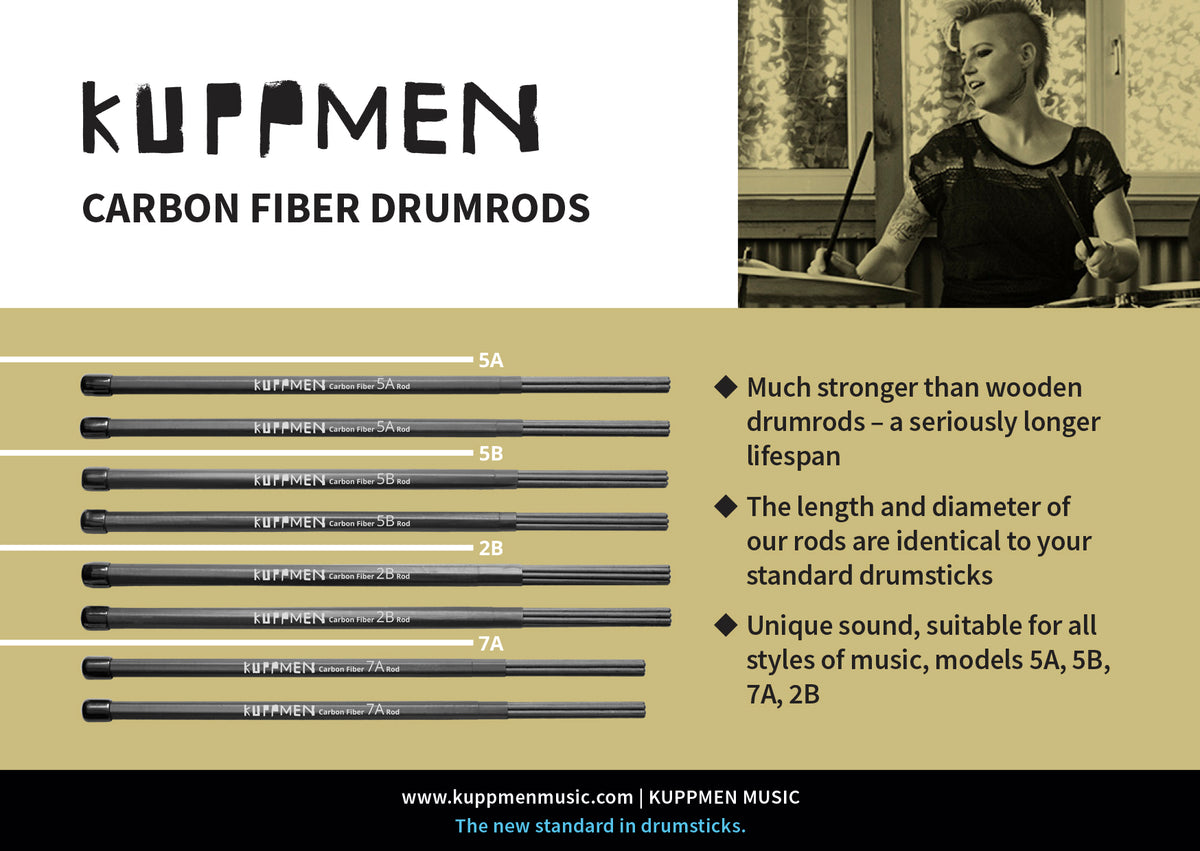 Kuppmen Carbon Fiber 5A Drumrods