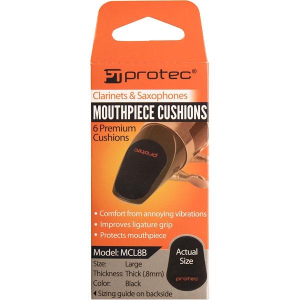 PROTEC Mouthpiece Cushion, 0.8mm, 6pc, Black