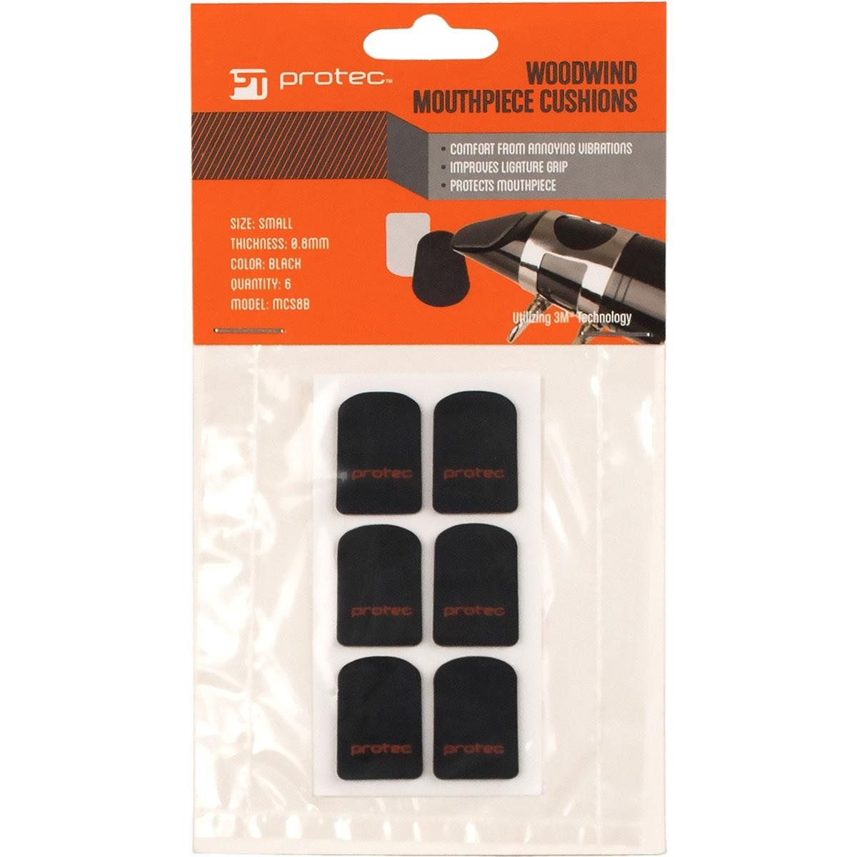 PROTEC Mouthpiece Cushion, 0.8mm, 6pc, Black