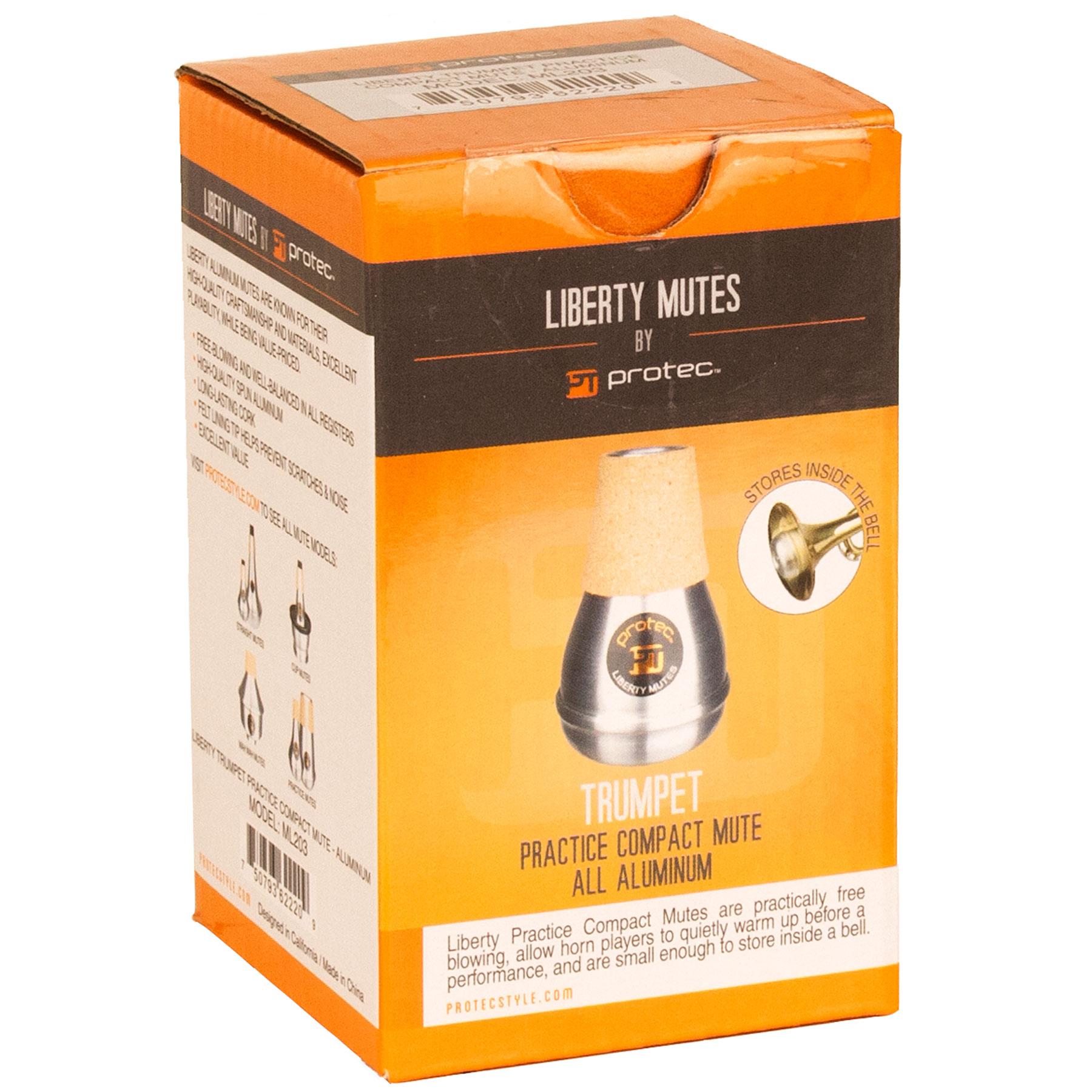 PROTEC Liberty Trumpet Compact Practice Mute - Aluminium